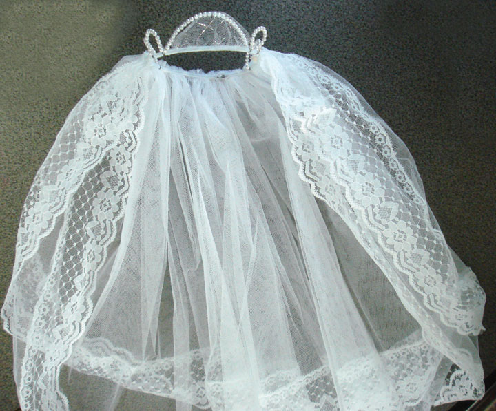 lace first communion veil
