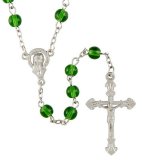 Emerald Green Glass Rosary