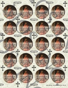 Jesus Crowned with Thorns John 3:16 Stickers