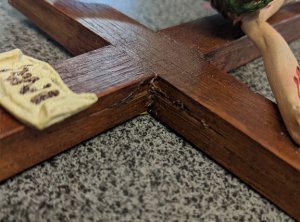 Traditional Wood Wall Crucifix - Slightly Defective